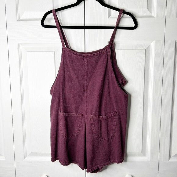 Pants - Dark Purple Sleeveless Pocket Front Romper Women's Size Small S **